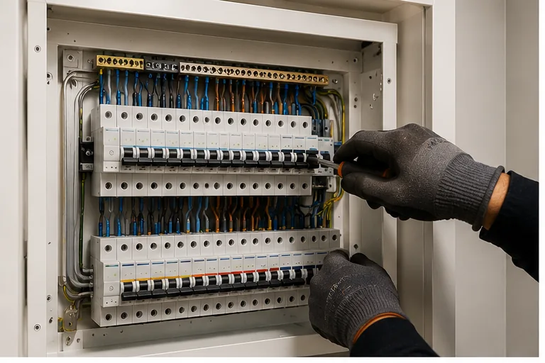 Modern consumer unit electrical installation