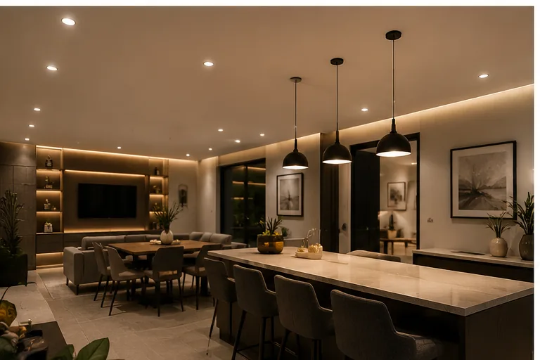 Modern interior lighting installation
